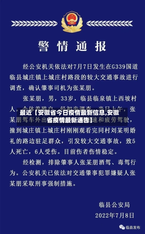 最近【安徽省今日疫情最新信息,安徽省疫情最新通告】