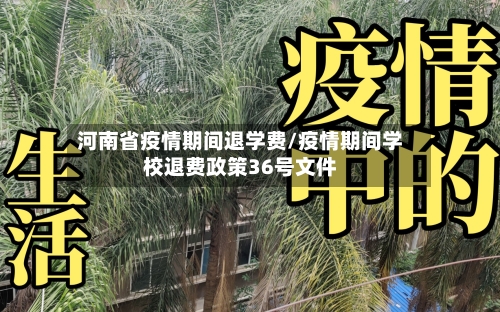 河南省疫情期间退学费/疫情期间学校退费政策36号文件