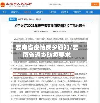 云南省疫情反乡通知/云南省返乡防疫要求