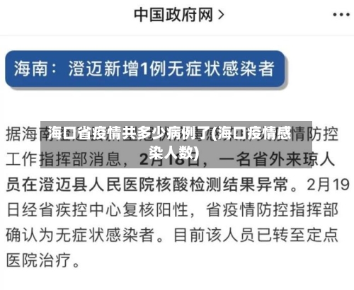 海口省疫情共多少病例了(海口疫情感染人数)