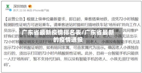 广东省最新疫情排名表/广东省最新的疫情通报