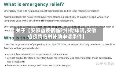 关于【安徽省疫情临时补助申请,安徽省疫情临时补助申请条件】