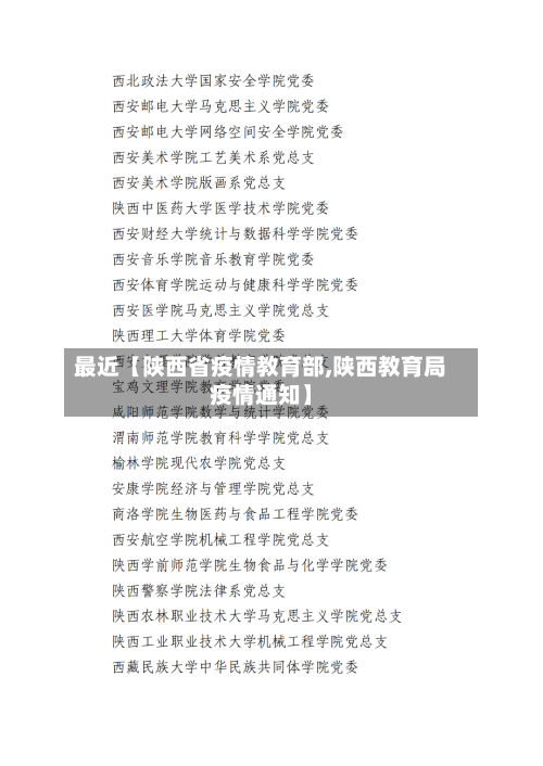 最近【陕西省疫情教育部,陕西教育局疫情通知】-第2张图片