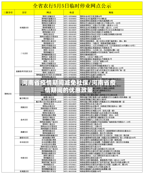 河南省疫情期间减免社保/河南省疫情期间的优惠政策