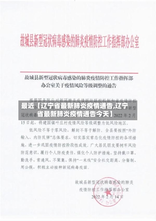 最近【辽宁省最新肺炎疫情通告,辽宁省最新肺炎疫情通告今天】