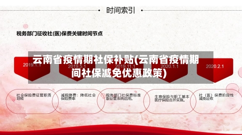 云南省疫情期社保补贴(云南省疫情期间社保减免优惠政策)-第2张图片