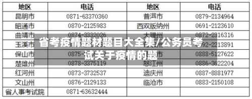 省考疫情题材题目大全集/公务员考试关于疫情的题-第2张图片