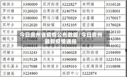 今日贵州省疫情公布数据/今日贵州最新疫情通报-第3张图片