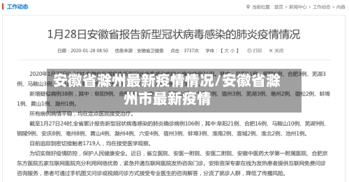 安徽省滁州最新疫情情况/安徽省滁州市最新疫情-第2张图片