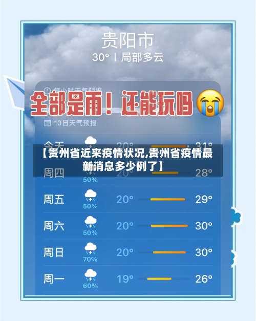 【贵州省近来疫情状况,贵州省疫情最新消息多少例了】-第2张图片