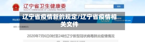 辽宁省疫情新的规定/辽宁省疫情相关文件-第2张图片