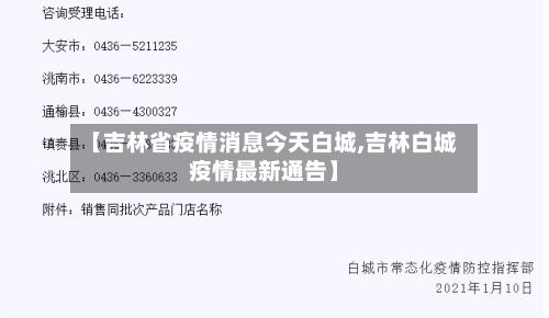 【吉林省疫情消息今天白城,吉林白城疫情最新通告】-第2张图片