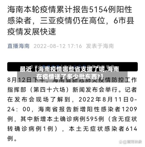 最近【海南疫情哪些省支援了呢,海南在疫情送了多少批东西?】