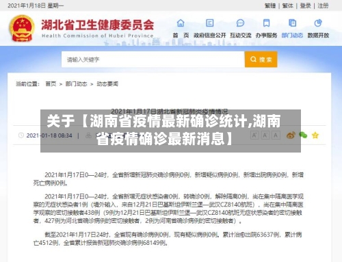 关于【湖南省疫情最新确诊统计,湖南省疫情确诊最新消息】