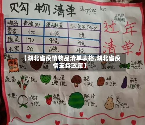 【湖北省疫情物品清单表格,湖北省疫情支持政策】-第3张图片