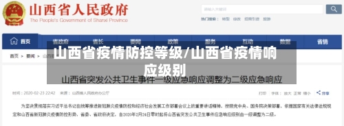 山西省疫情防控等级/山西省疫情响应级别