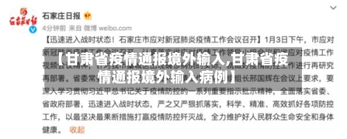 【甘肃省疫情通报境外输入,甘肃省疫情通报境外输入病例】-第2张图片