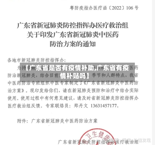 【广东省是否有疫情补助,广东省有疫情补贴吗】-第2张图片