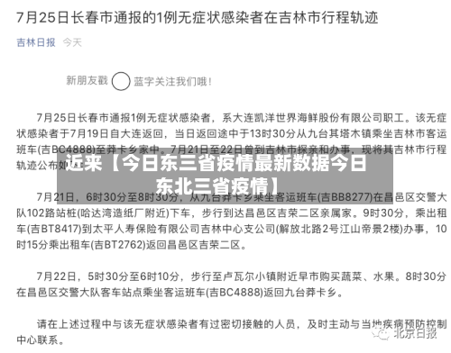 近来【今日东三省疫情最新数据今日东北三省疫情】-第2张图片