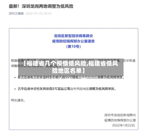 【福建省几个疫情低风险,福建省低风险地区名单】