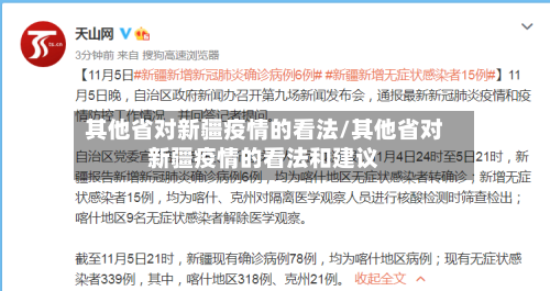 其他省对新疆疫情的看法/其他省对新疆疫情的看法和建议-第2张图片