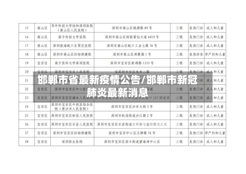 邯郸市省最新疫情公告/邯郸市新冠肺炎最新消息-第3张图片